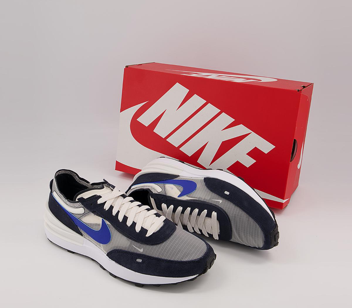 Nike Waffle One Trainers Nike Waffle One Trainers Phantom Hyper Royal Dark Obsidian Black