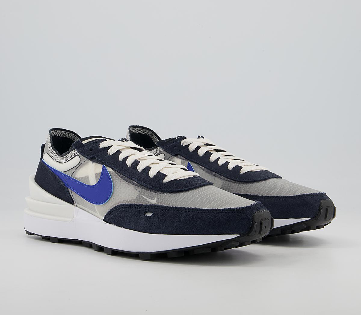 Nike Waffle One Trainers Nike Waffle One Trainers Phantom Hyper Royal Dark Obsidian Black