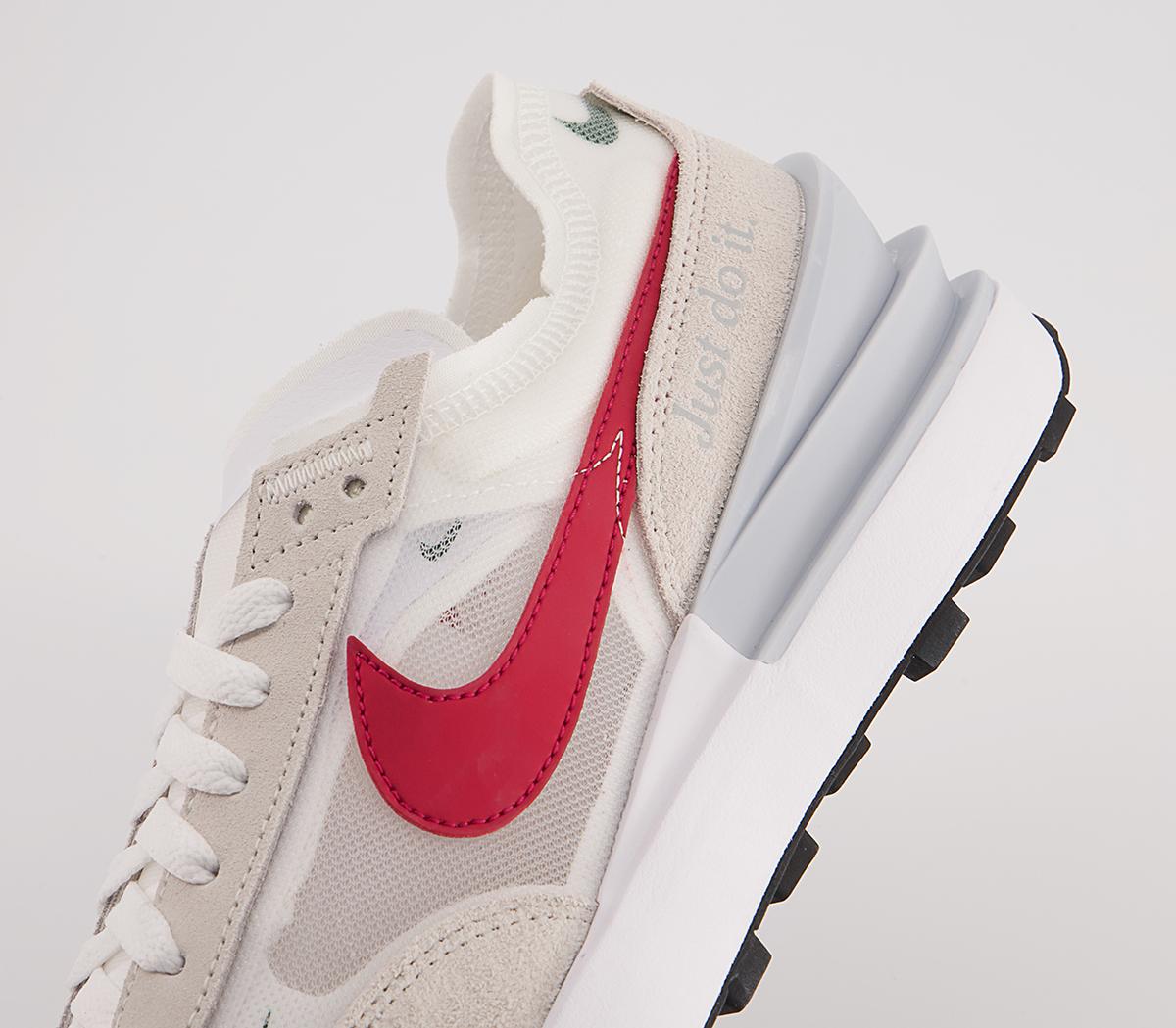 Nike Nike Waffle One Trainers White University Red Noble Green Silver ...