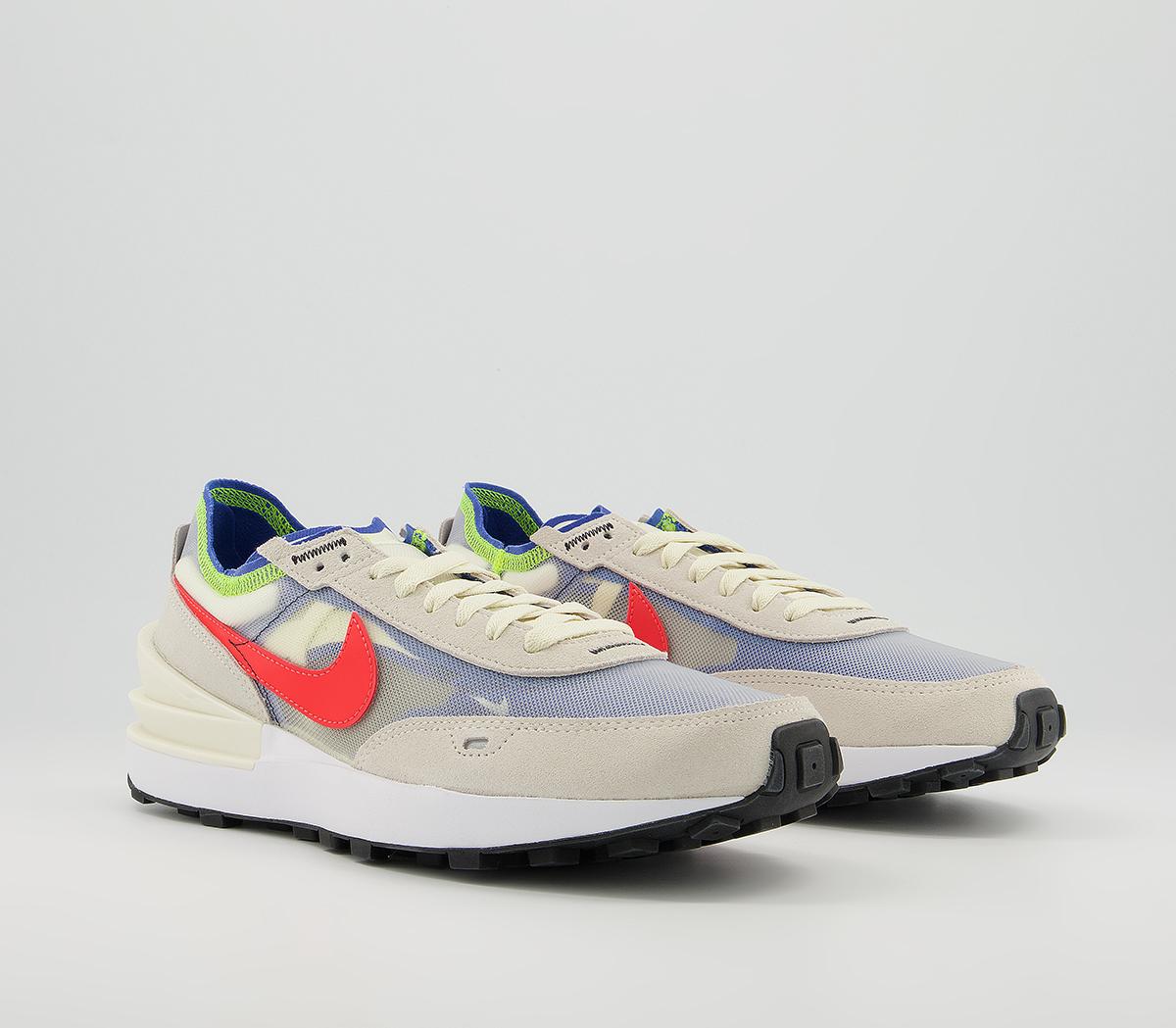 Nike Waffle One Trainers Nike Waffle One Trainers Coconut Milk Hyper Crimson