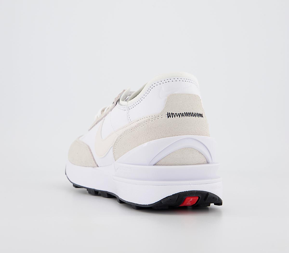 Nike Nike Waffle One Trainers White Phantom Habanero Red Leather Men