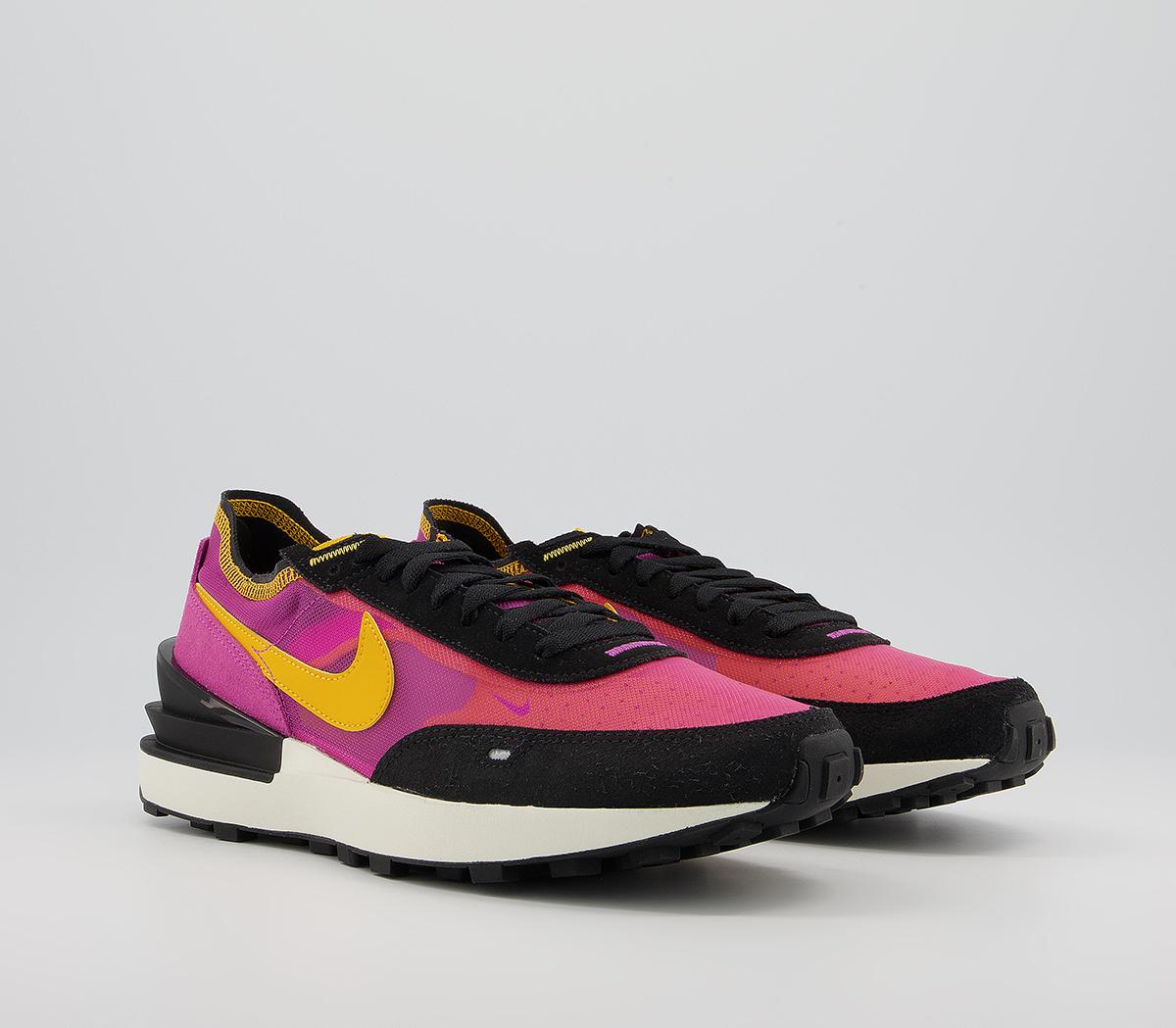 Nike Waffle One Trainers Nike Waffle One Trainers Fuchsia Gold Black Coconut Milk Silver Orange