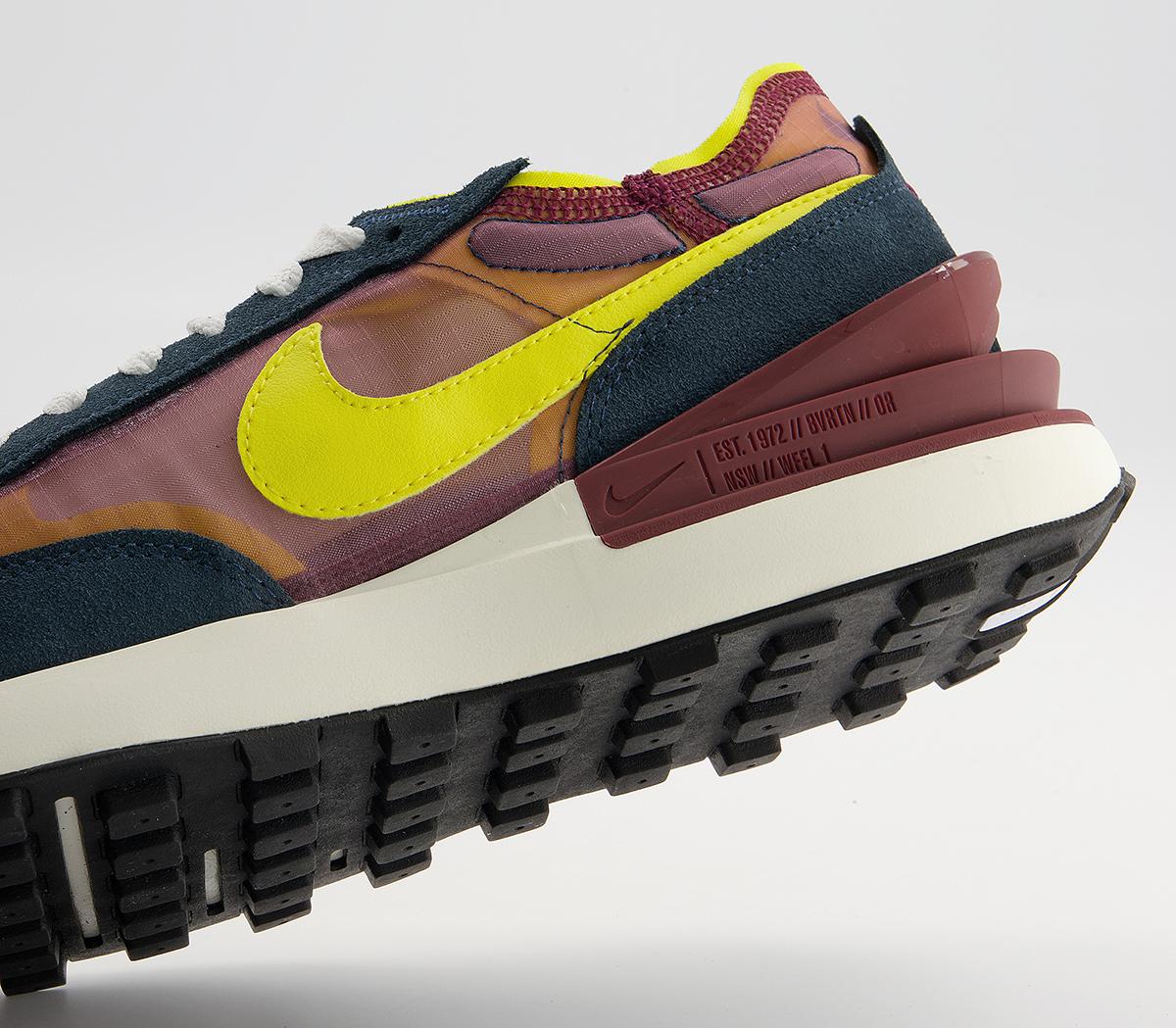 Nike Waffle One Trainers M Nike Waffle One Trainers M Dark Beetroot Yellow Strike Armory Navy