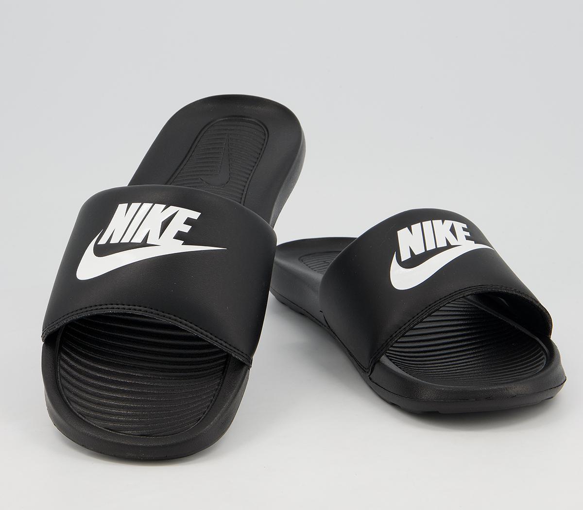 Nike Victori One Slides Black White Mens Sandals