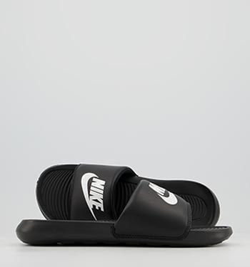 Nike Victori One Slides Black White