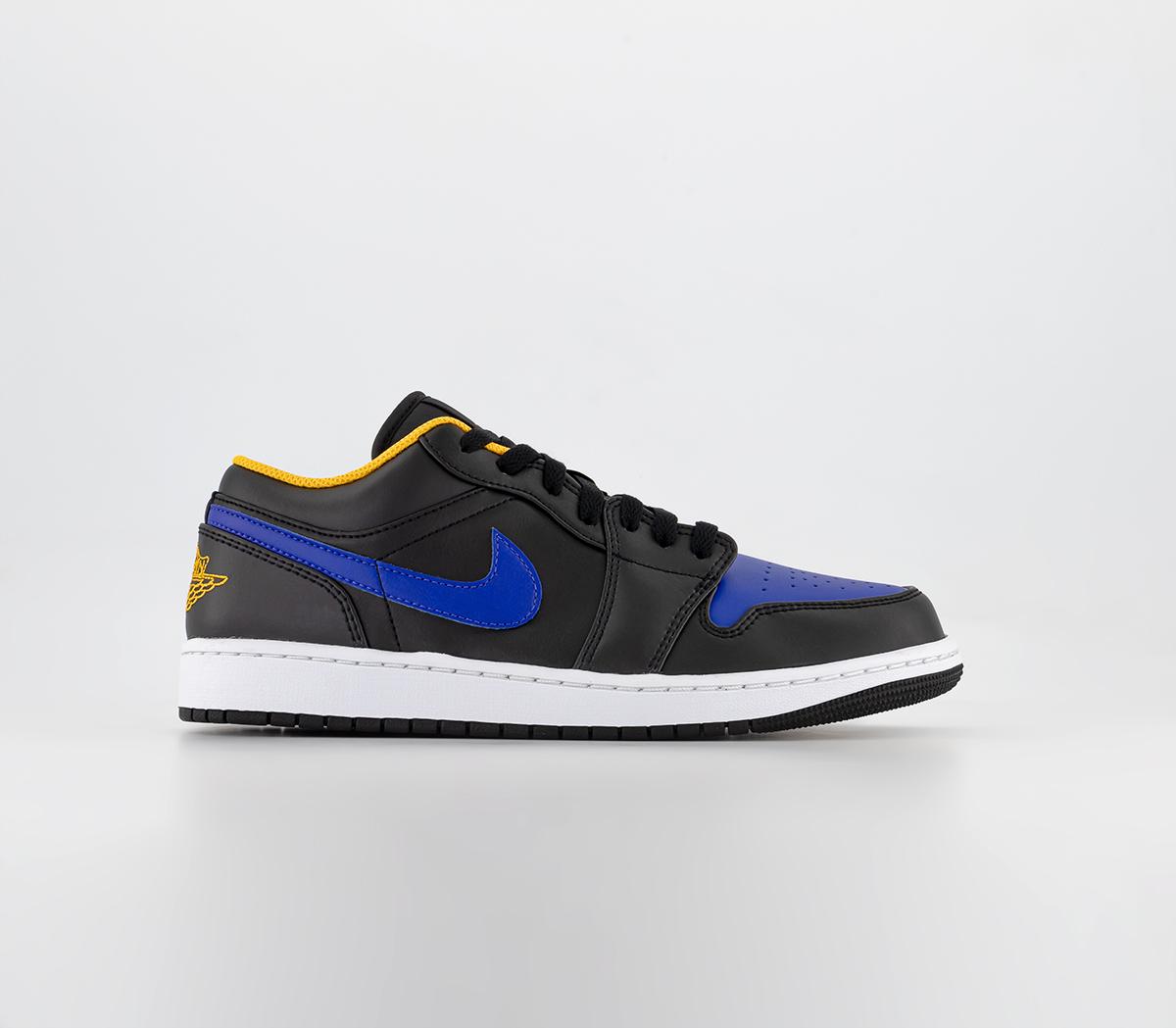 Jordan Air Jordan 1 Low Trainers Black Dark Concord Taxi - Men's