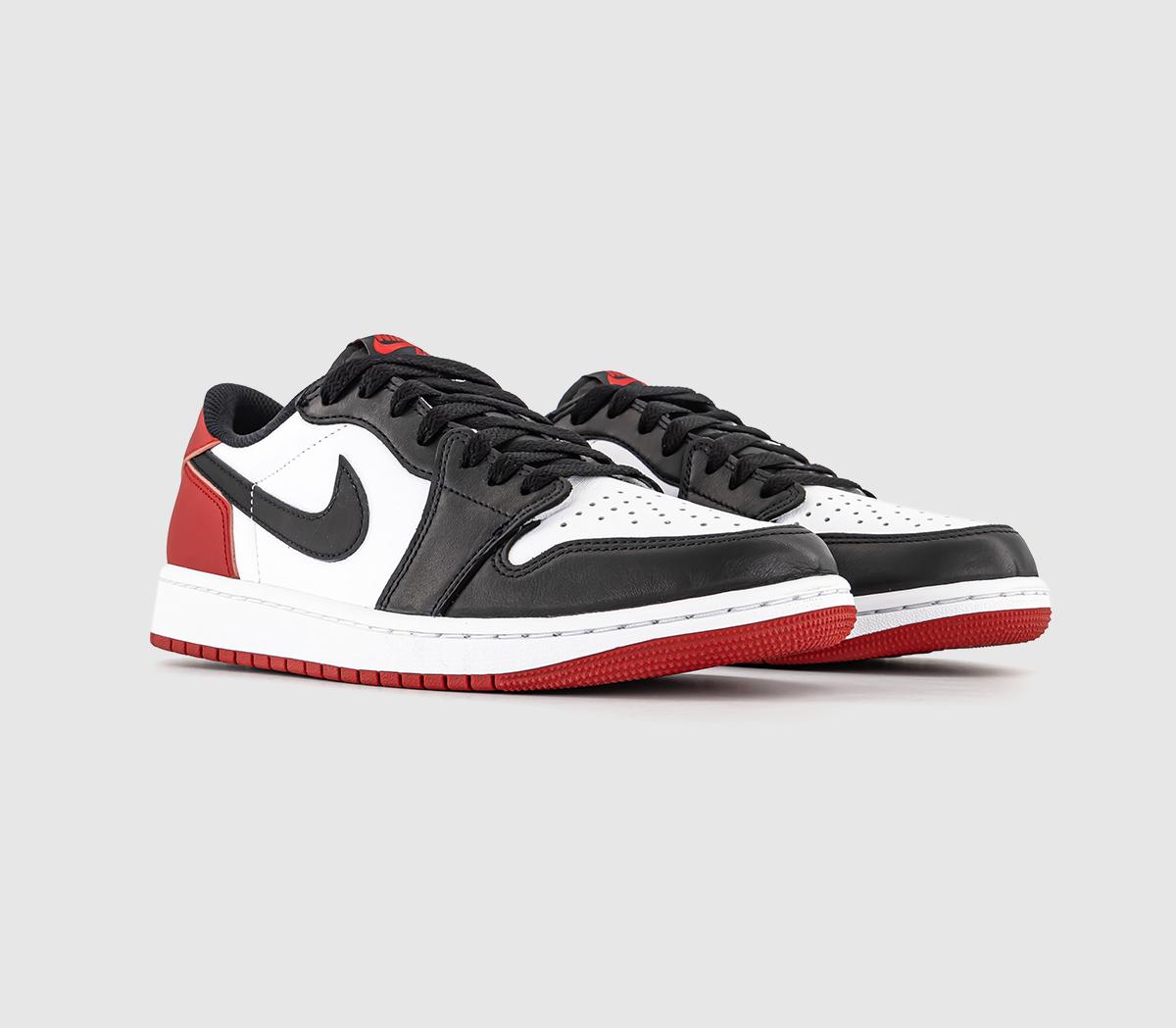 JordanAir Jordan 1 Low Trainers White Black Varsity Red