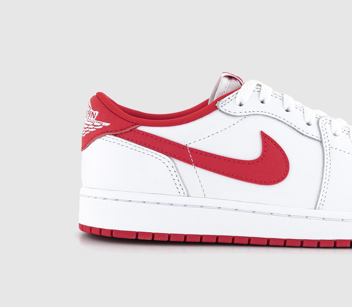 air jordan 1 low red and white