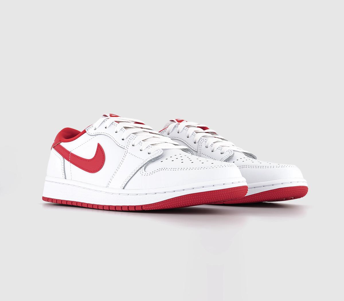 Jordan Air Jordan 1 Low 85 Trainers White University Red White - Unisex ...