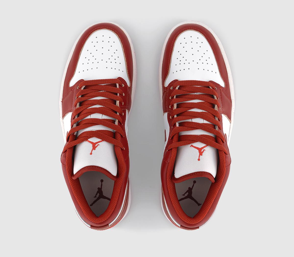 JordanAir Jordan 1 Low TrainersWhite Dune Red Lobster Sail