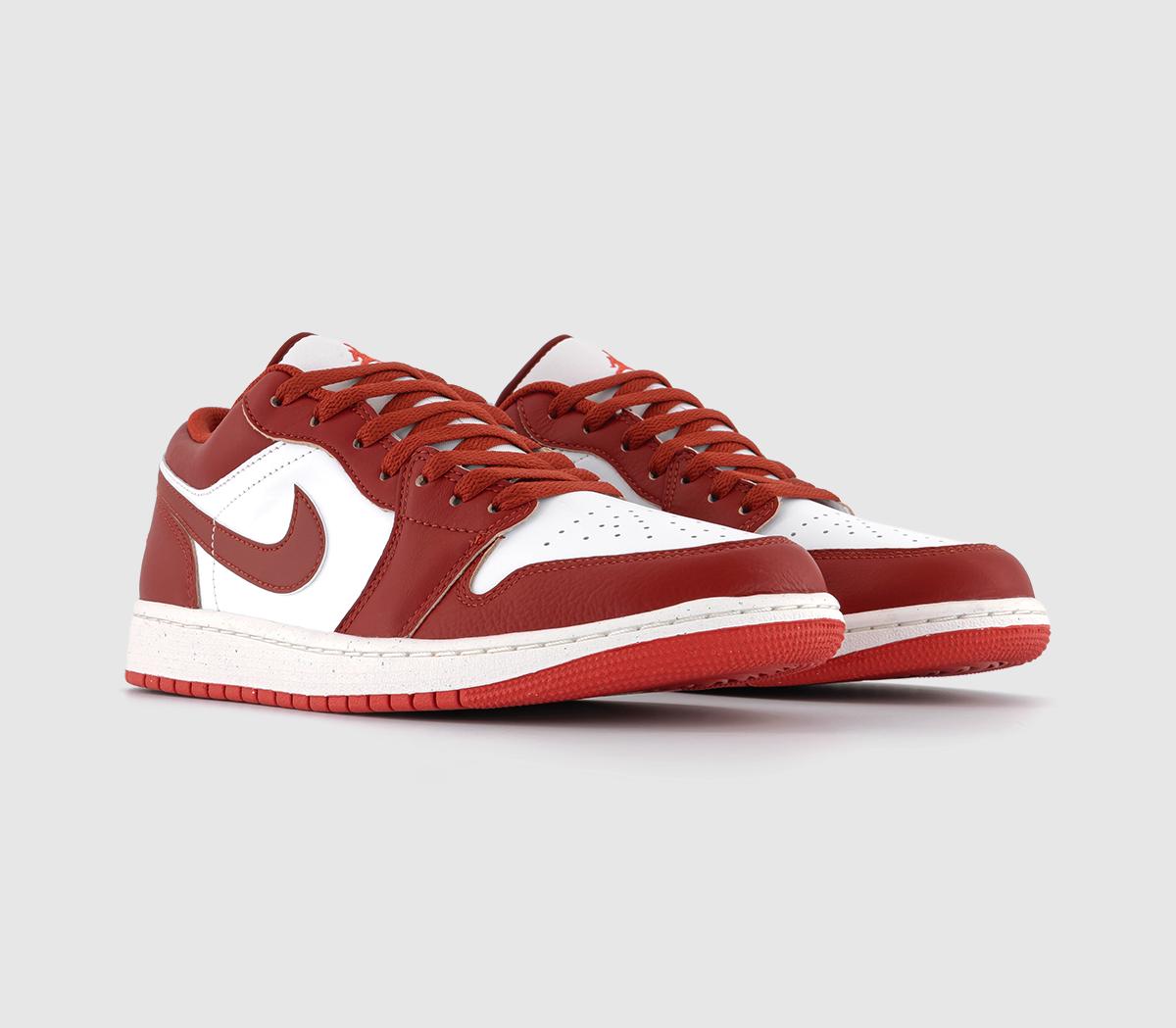 JordanAir Jordan 1 Low TrainersWhite Dune Red Lobster Sail