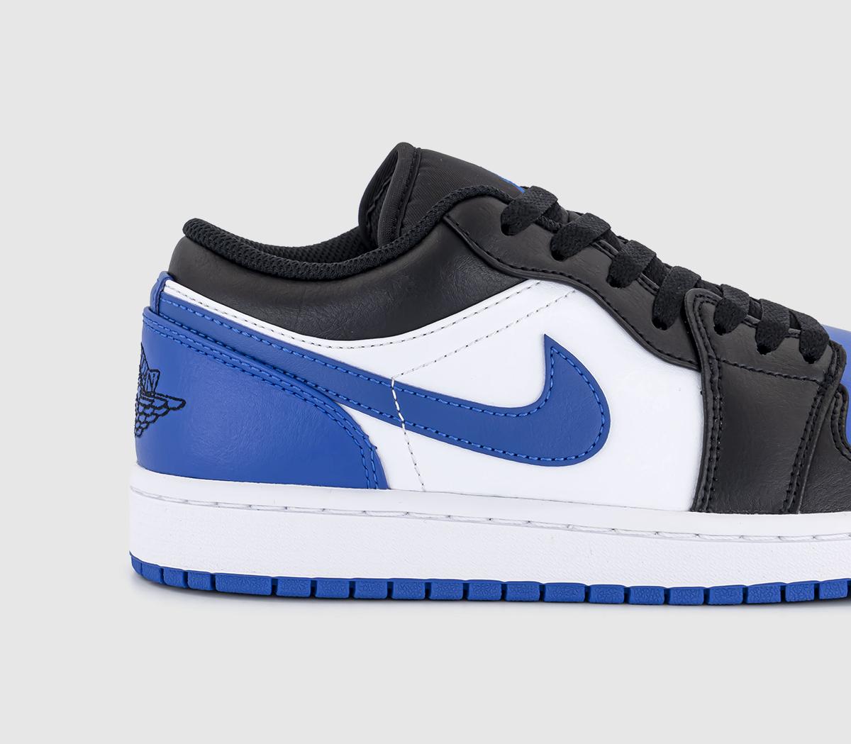 JordanAir Jordan 1 Low TrainersWhite Royal Blue Black White