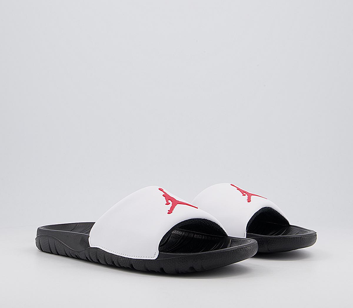 Jordan Jordan Break Slides White Red - Men’s Sandals