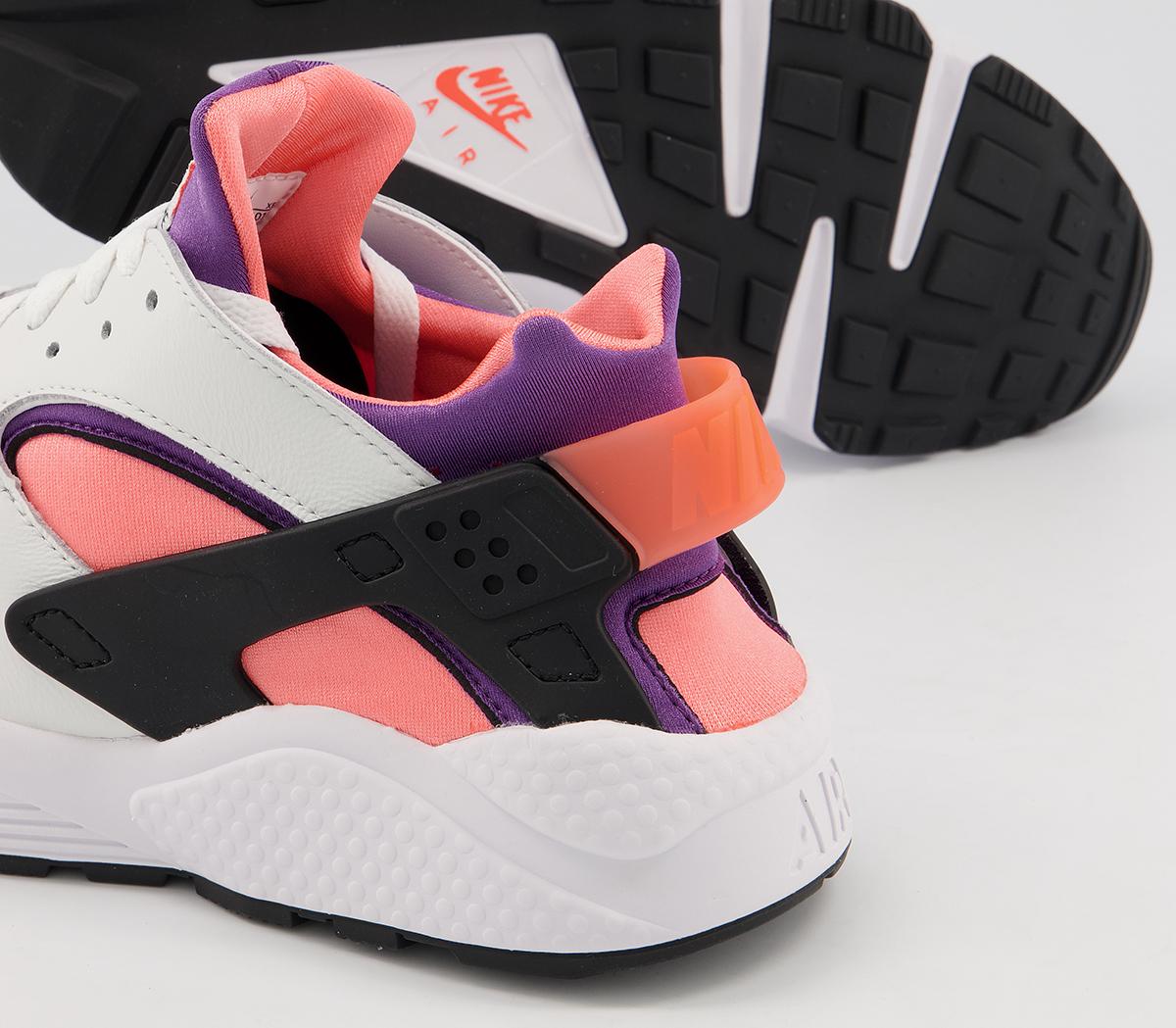 Nike Air Huarache Trainers Nike Air Huarache Trainers White Purple Bright Mango Black