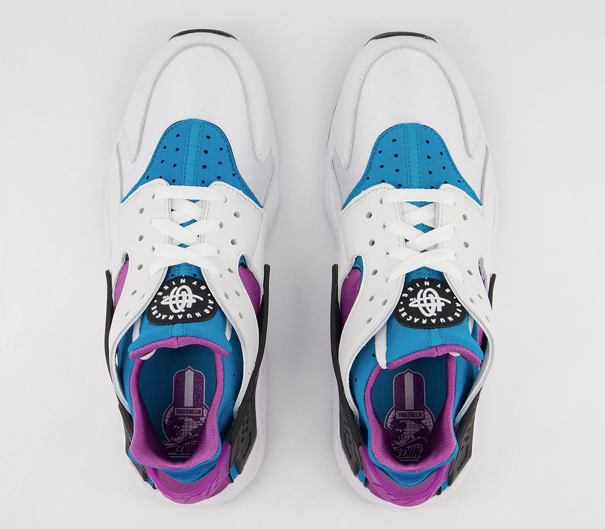 Nike Air Huarache Trainers Nike Air Huarache Trainers White Aquatone Deep Magenta Black