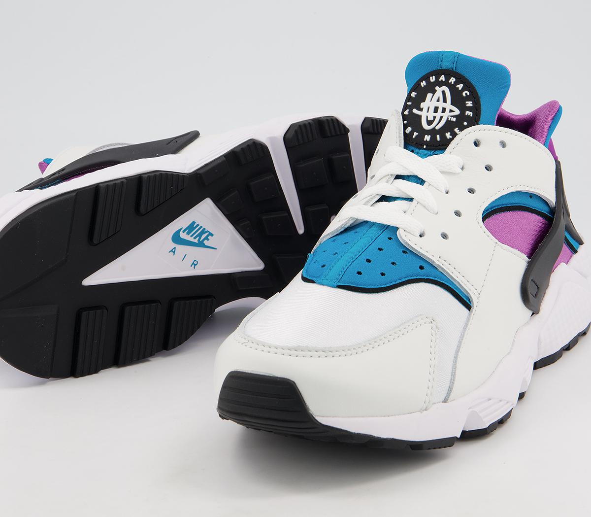 Nike Air Huarache Trainers Nike Air Huarache Trainers White Aquatone Deep Magenta Black