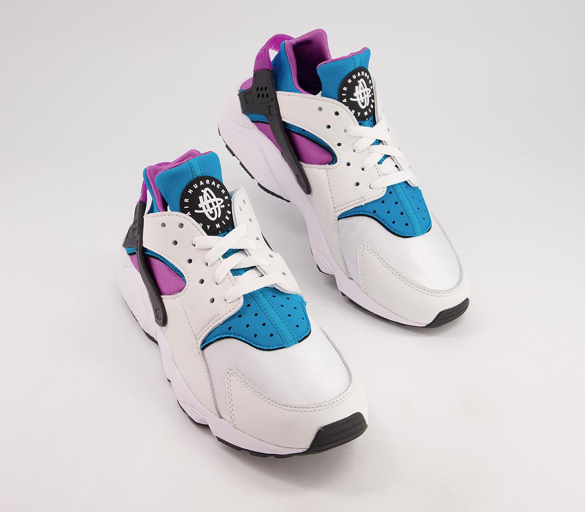 Nike Air Huarache Trainers Nike Air Huarache Trainers White Aquatone Deep Magenta Black