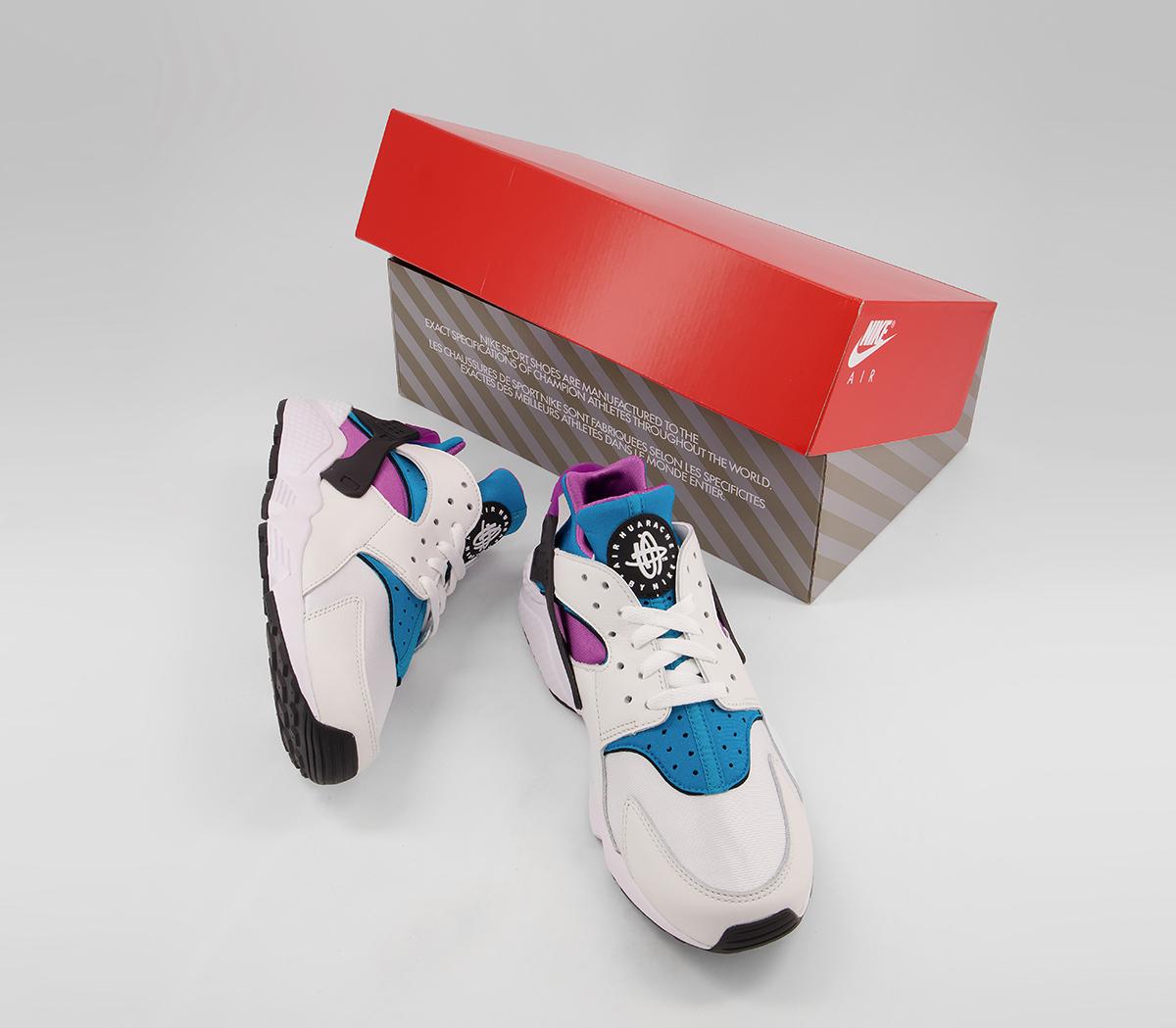 Nike Air Huarache Trainers Nike Air Huarache Trainers White Aquatone Deep Magenta Black