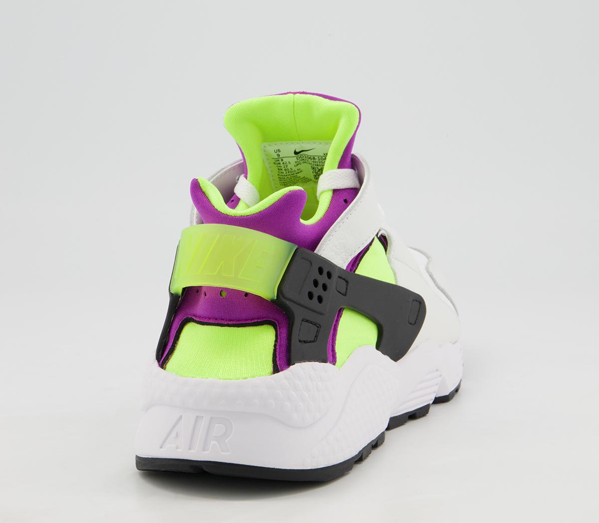 Nike Air Huarache Trainers M Nike Air Huarache Trainers M White Neon Yellow Magenta