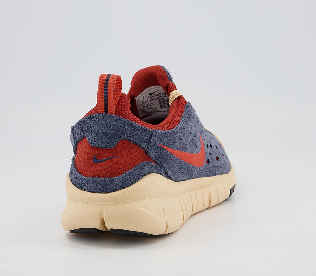 Nike Free Run Trail Trainers Nike Free Run Trail Trainers Thunder Blue Orange Cinnabar Canvas