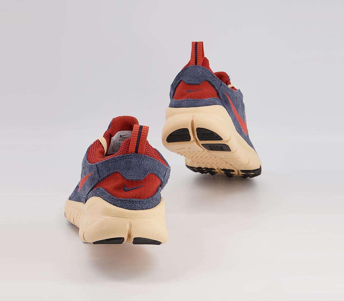 Nike Free Run Trail Trainers Nike Free Run Trail Trainers Thunder Blue Orange Cinnabar Canvas