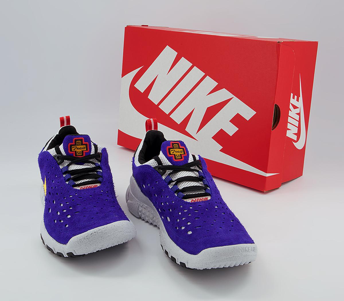 Nike Free Run Trail Trainers Nike Free Run Trail Trainers Concord Taxi Habanero Red White Black