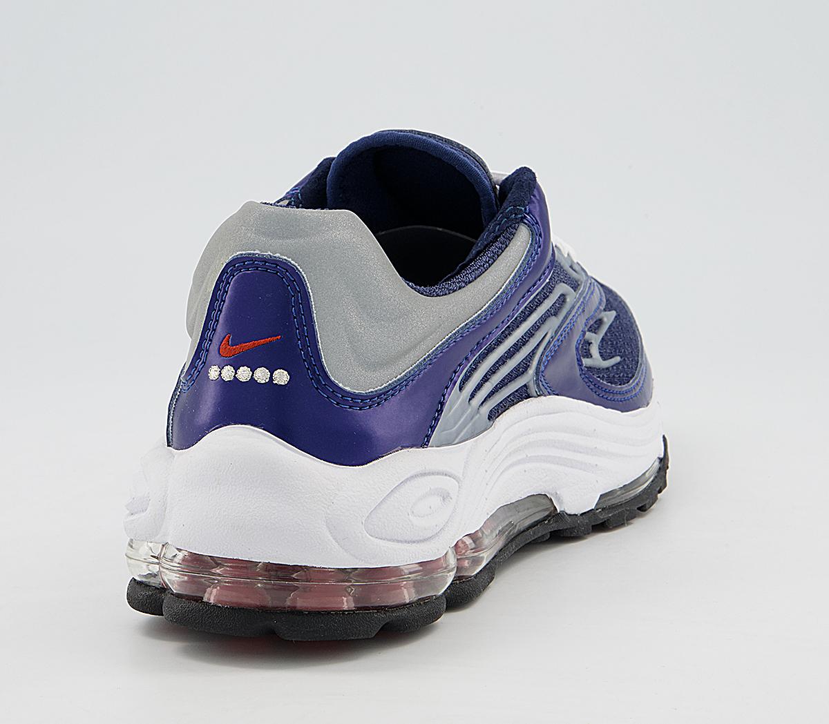 Nike Air Max Tn 99 Trainers Nike Air Max Tn 99 Trainers Midnight Navy Dragon Red Metallic Silver