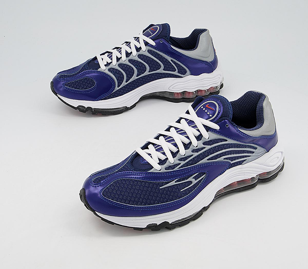 Nike Air Max Tn 99 Trainers Nike Air Max Tn 99 Trainers Midnight Navy Dragon Red Metallic Silver