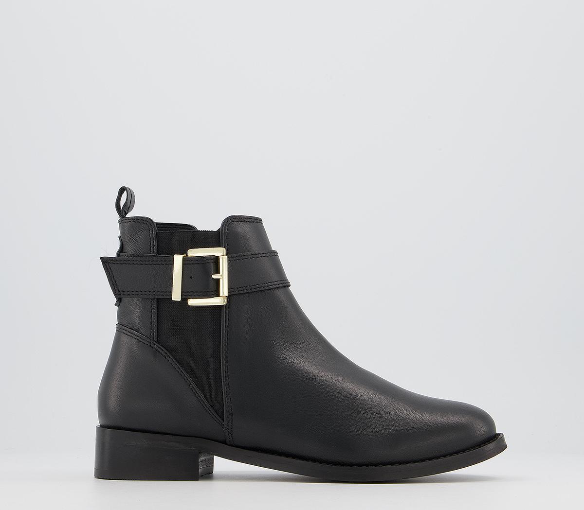 Office flat deals black boots