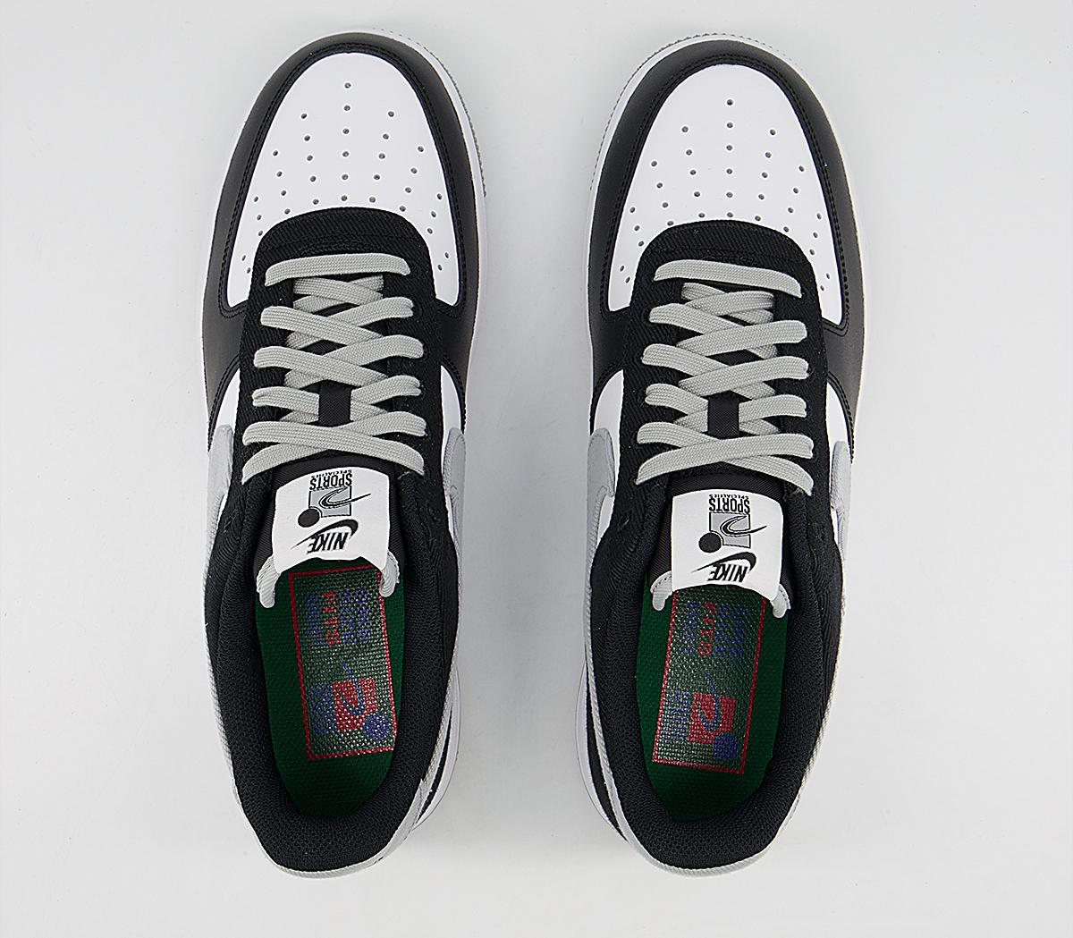 NikeAir Force 1 Lv8 TrainersBlack Silver White Pine Green Silver