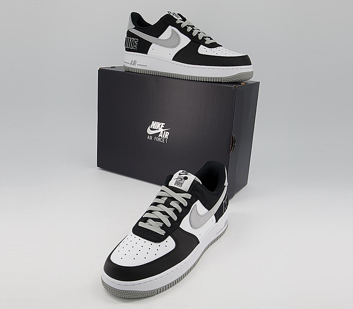 NikeAir Force 1 Lv8 TrainersBlack Silver White Pine Green Silver