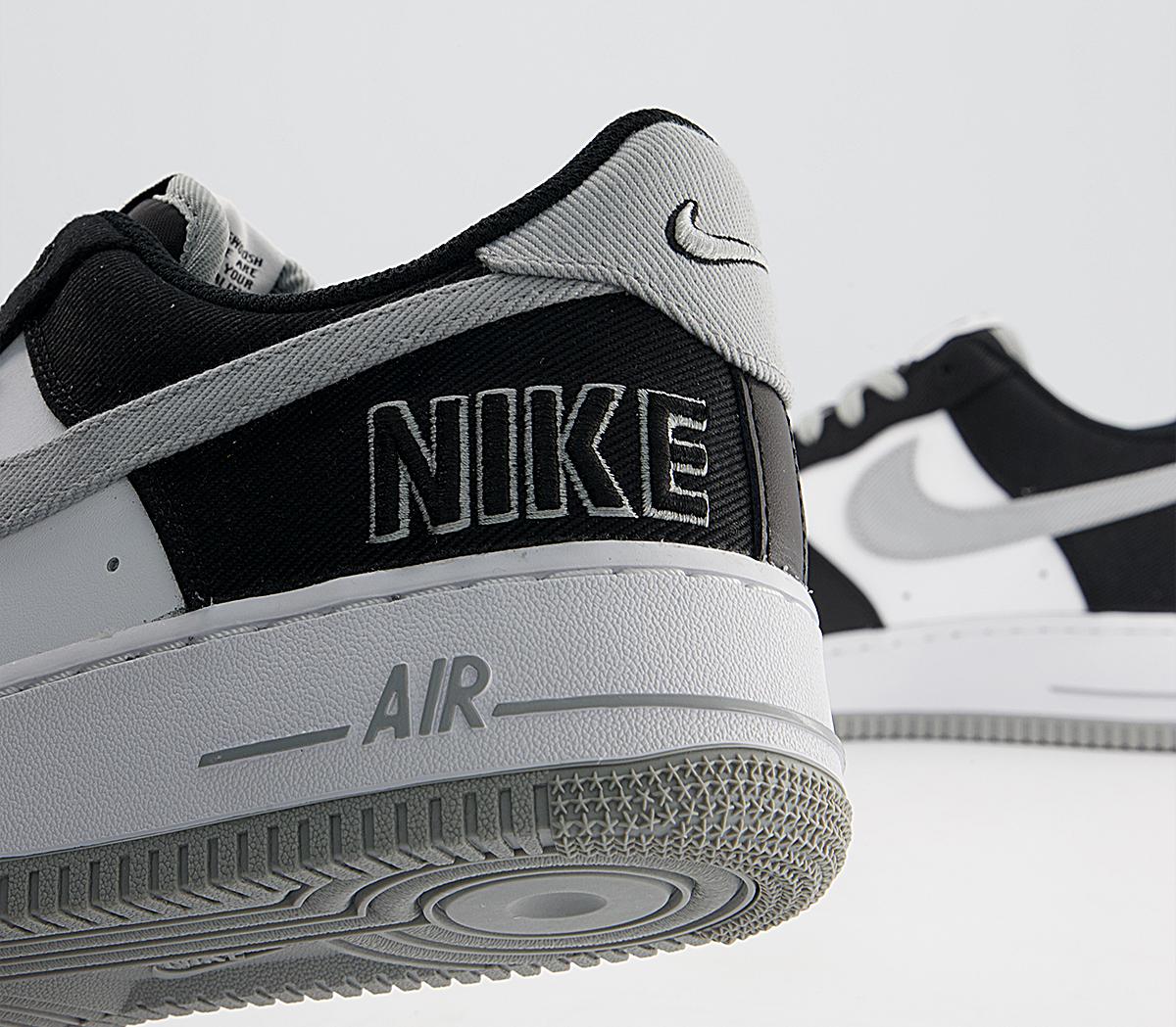 NikeAir Force 1 Lv8 TrainersBlack Silver White Pine Green Silver