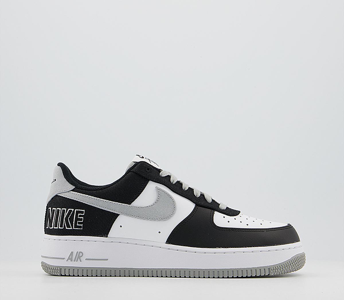 white & black air force 1 lv8 trainers