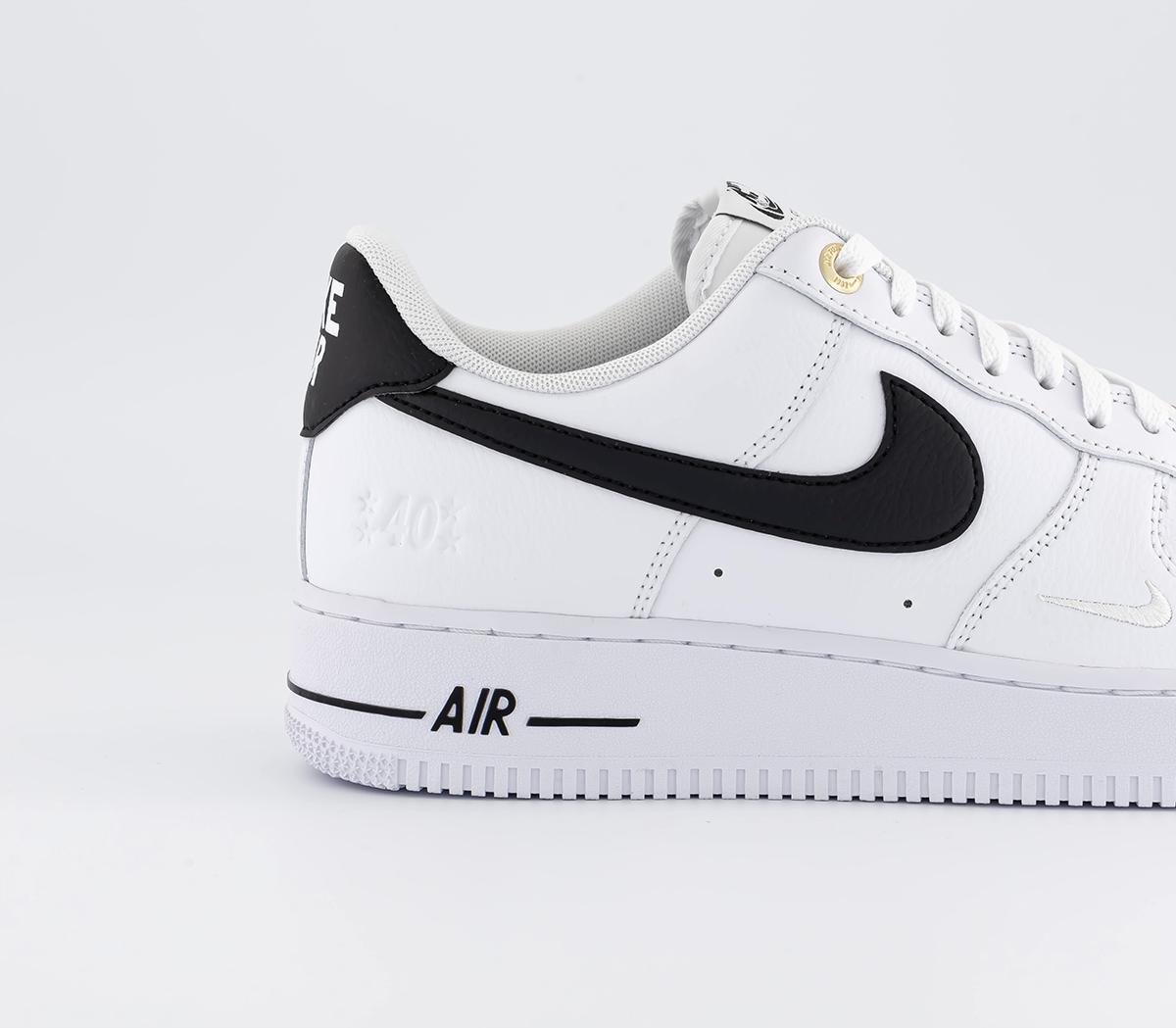 nike white & black air force 1 lv8 3 trainers