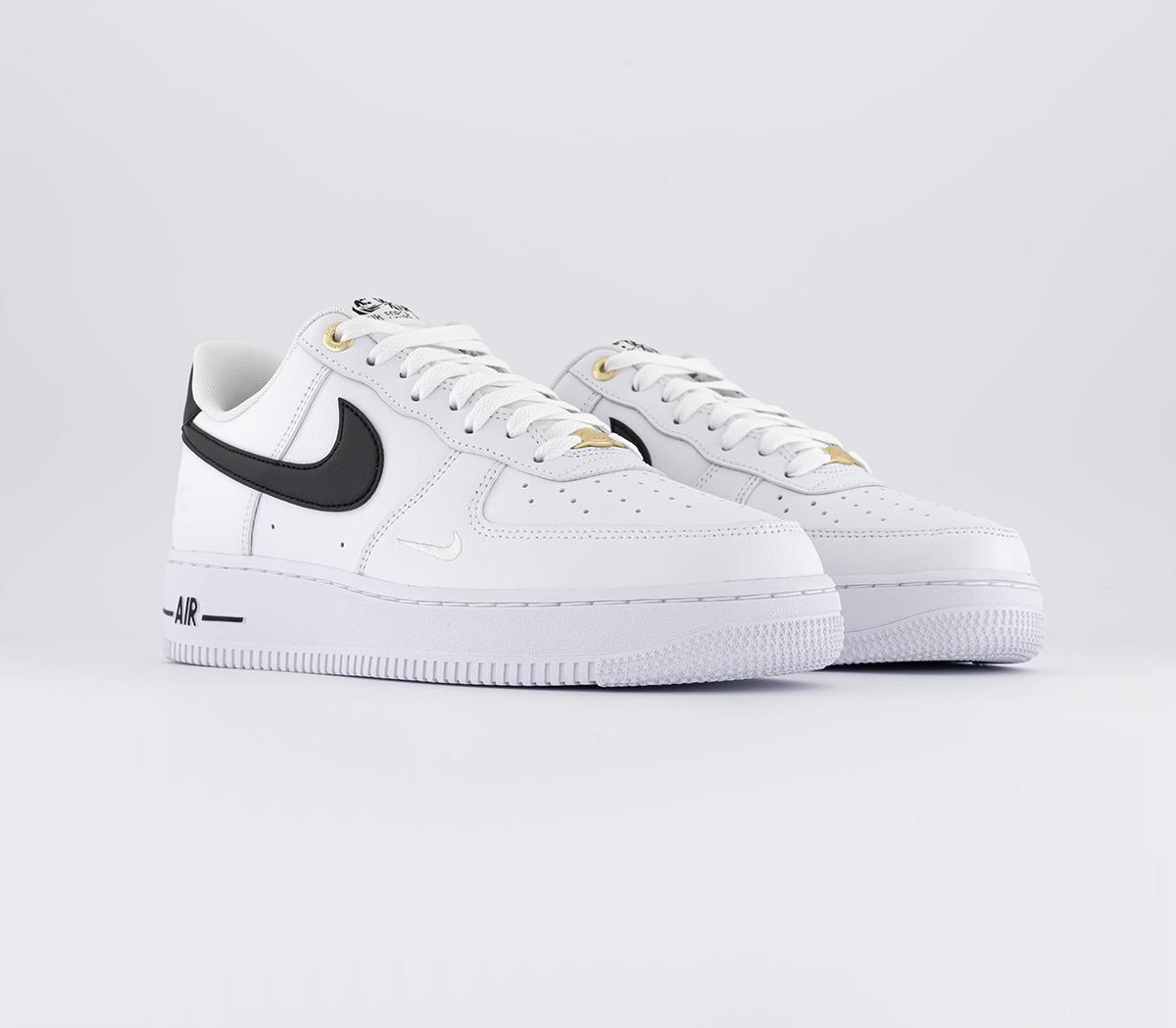 nike white & black air force 1 lv8 3 trainers junior