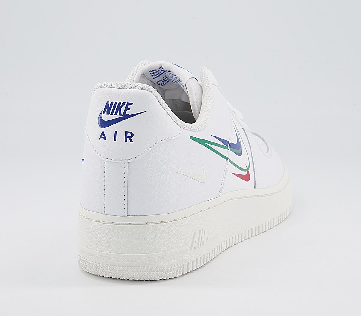 air force 1 lv8 trainers white green noise game royal