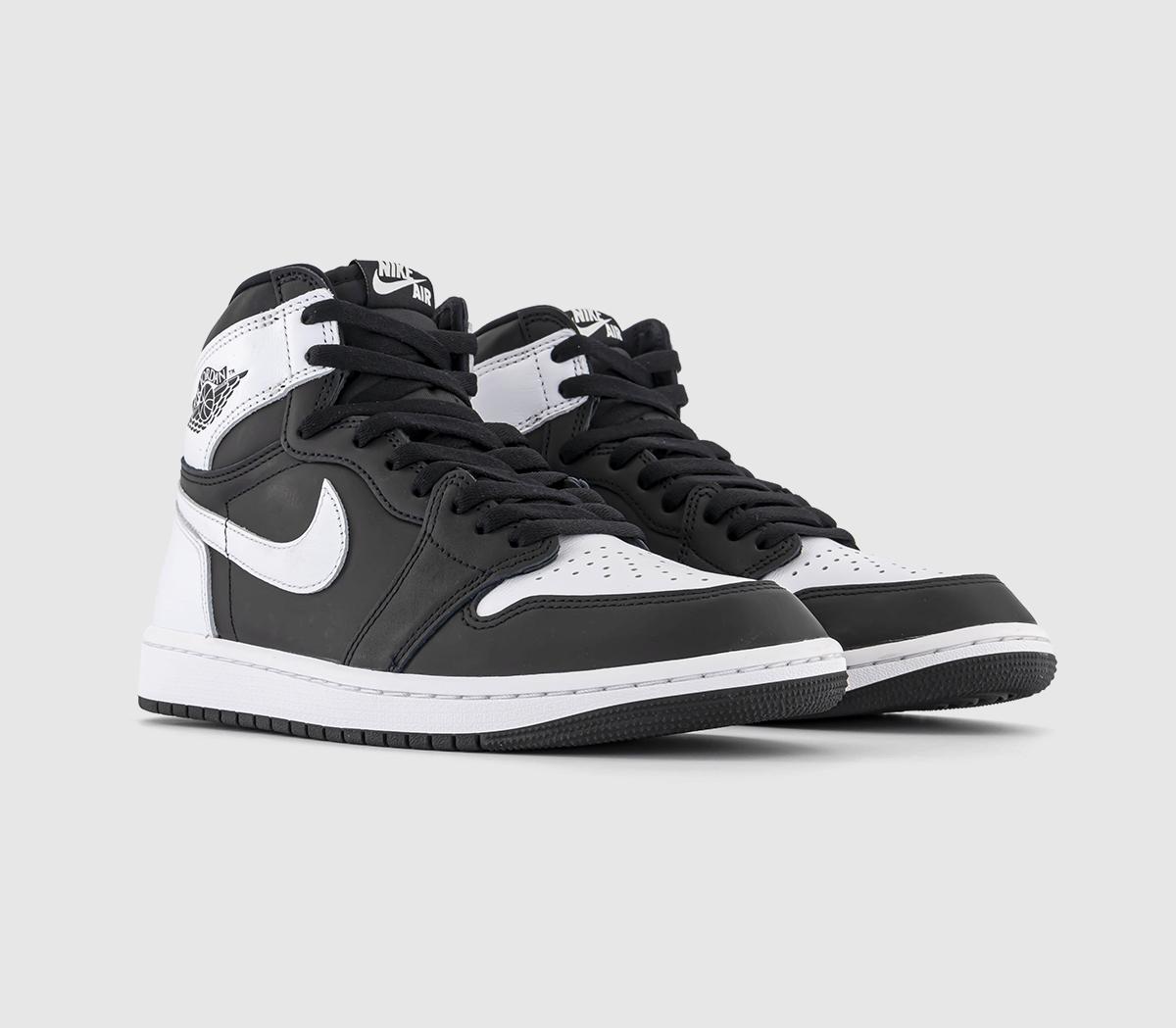 Jordan Air Jordan 1 High Trainers Black White White - Unisex Sports