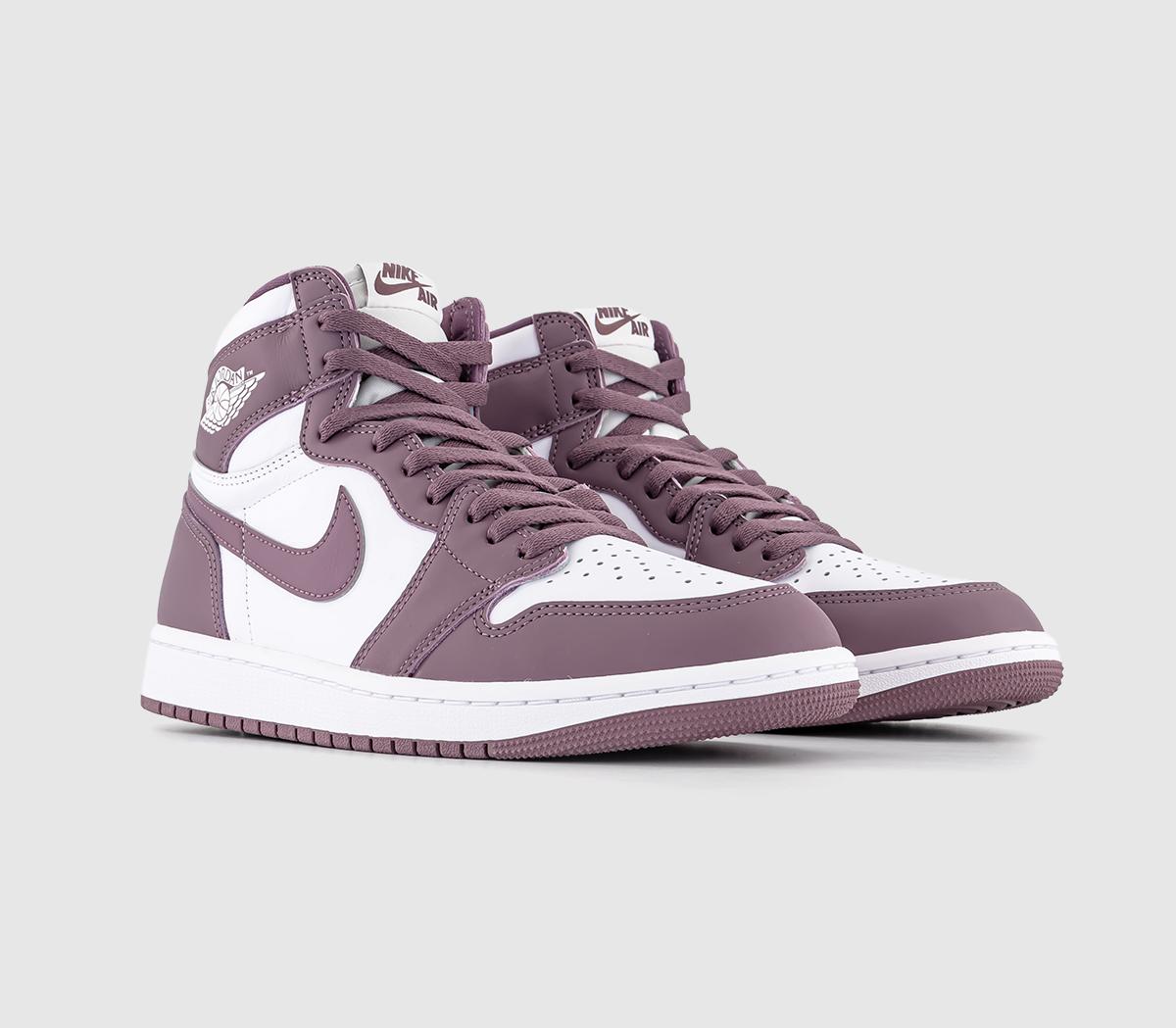 Jordan Air Jordan 1 High Trainers White Sky Mauve White - Men's Trainers