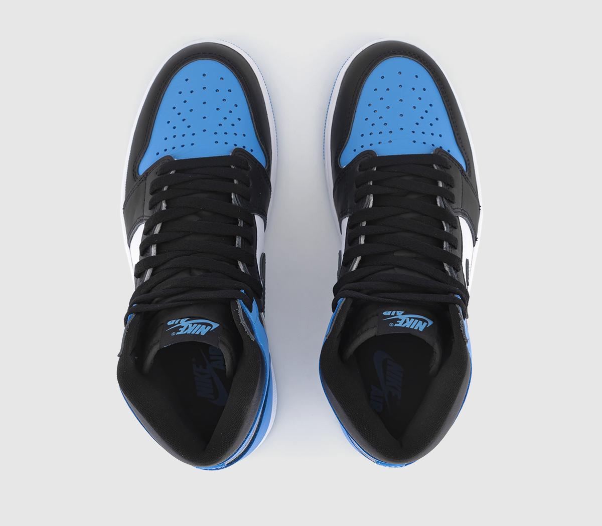 JordanAir Jordan 1 High TrainersUniversity Blue Black White