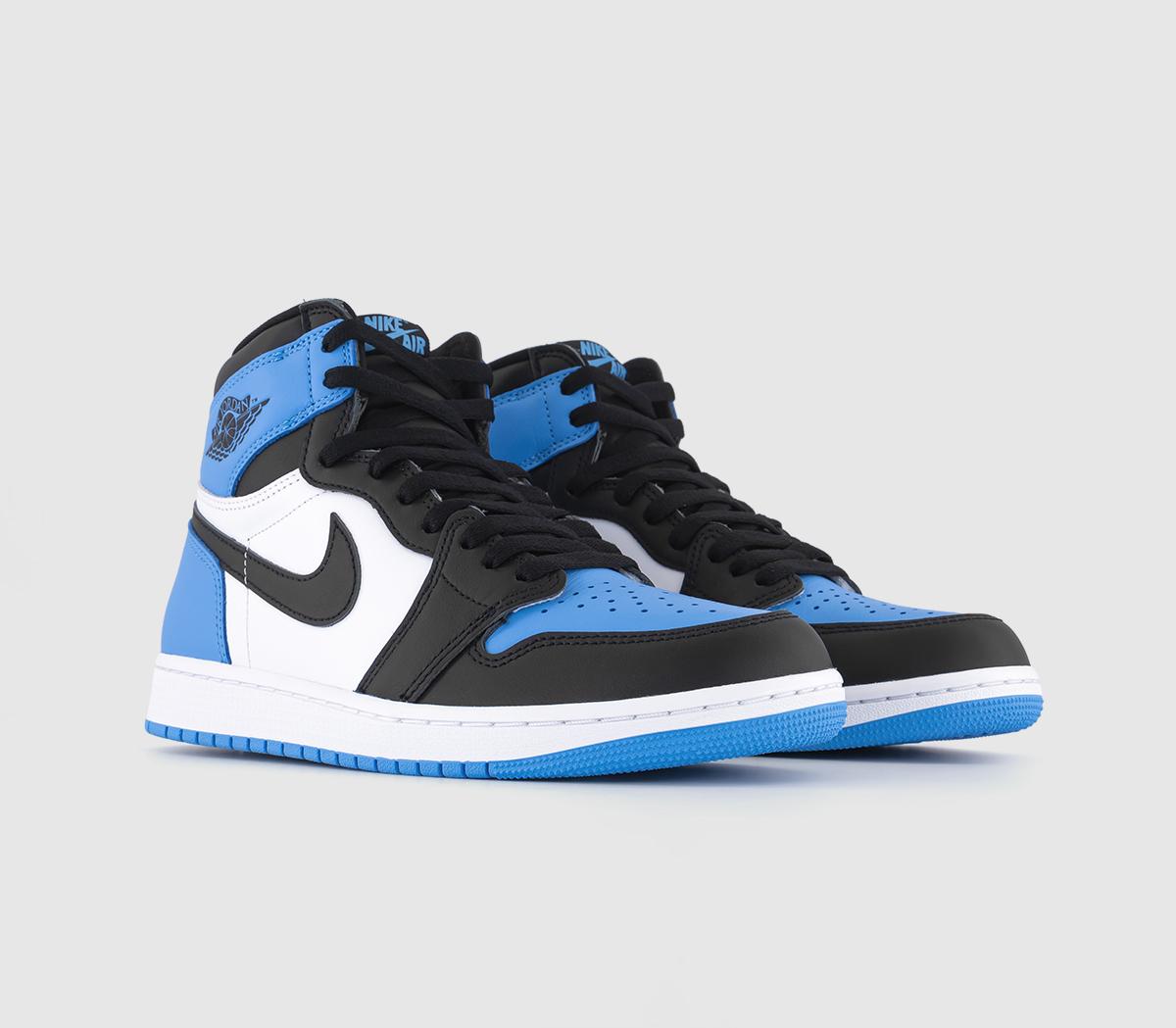 JordanAir Jordan 1 High TrainersUniversity Blue Black White