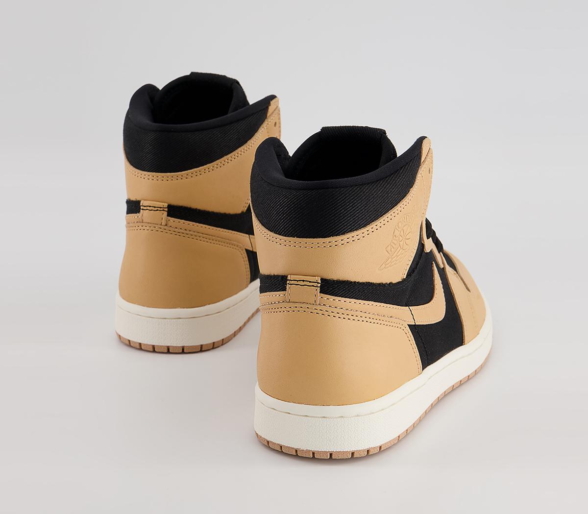 JordanAir Jordan 1 Retro High “Heirloom” Vachetta Tan Black Sail