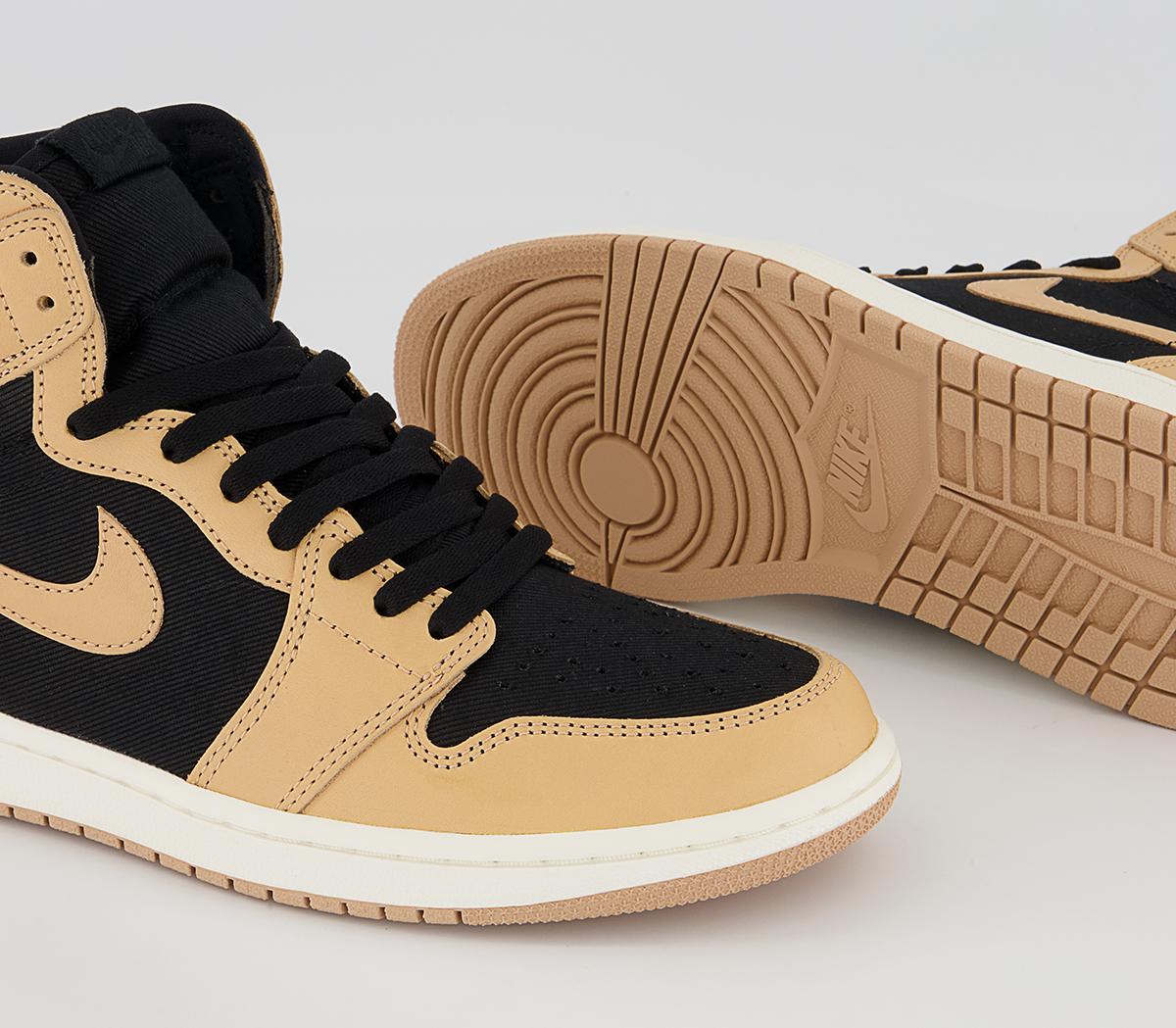 black and tan air jordan 1
