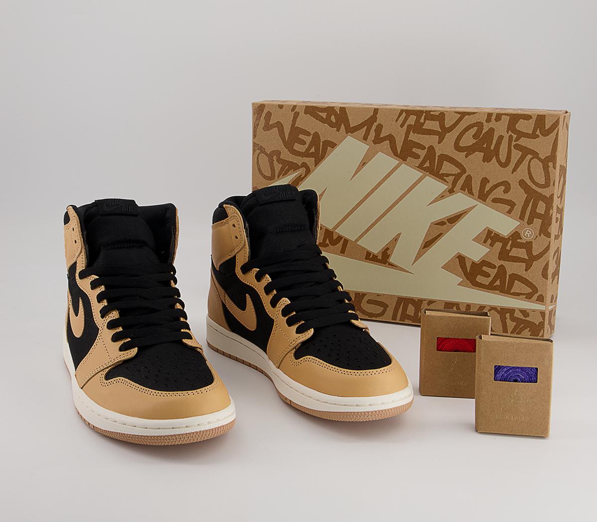 JordanAir Jordan 1 Retro High “Heirloom” Vachetta Tan Black Sail