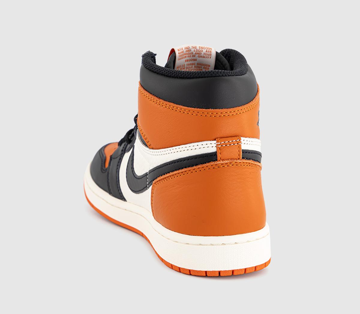 JordanAir Jordan 1 High 'Shattered Backboard'Black Black Sail Starfish