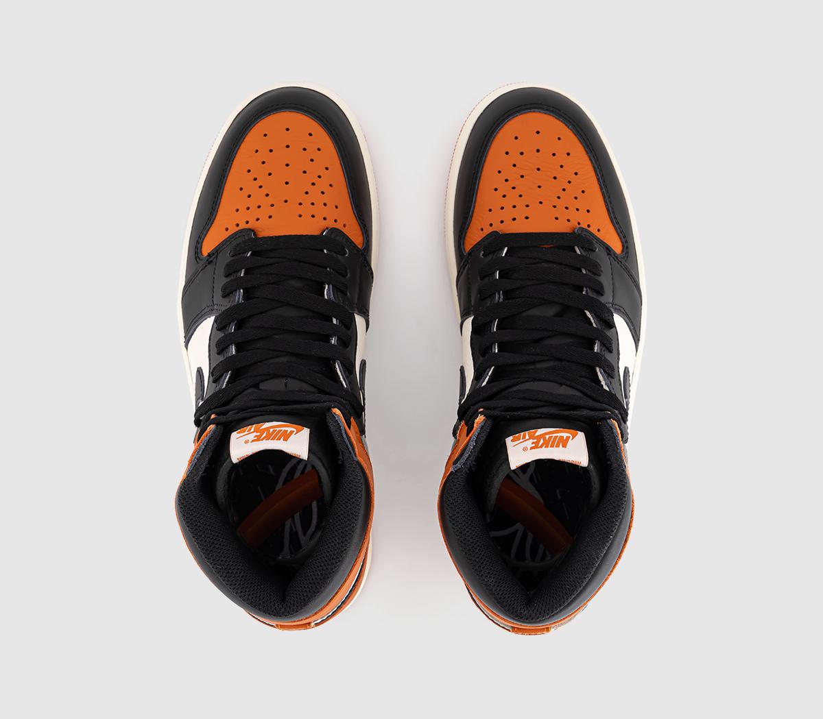 JordanAir Jordan 1 High 'Shattered Backboard'Black Black Sail Starfish