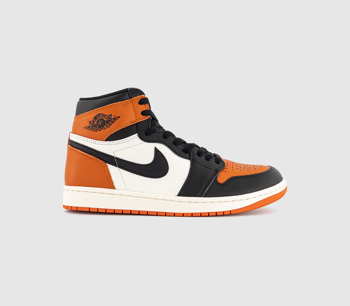 JordanAir Jordan 1 High 'Shattered Backboard'Black Black Sail Starfish