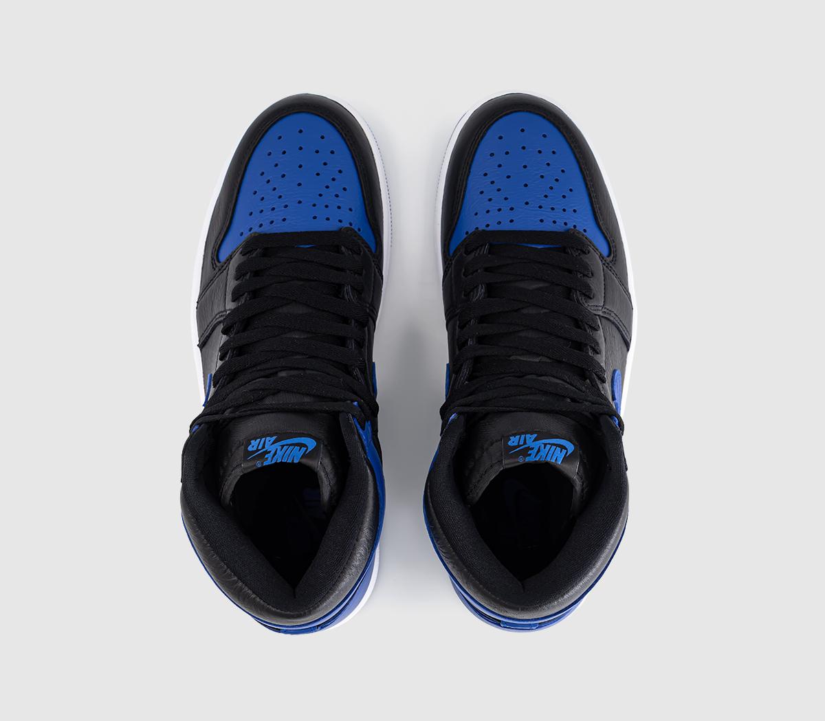 JordanAir Jordan 1 High TrainersBlack Royal Blue