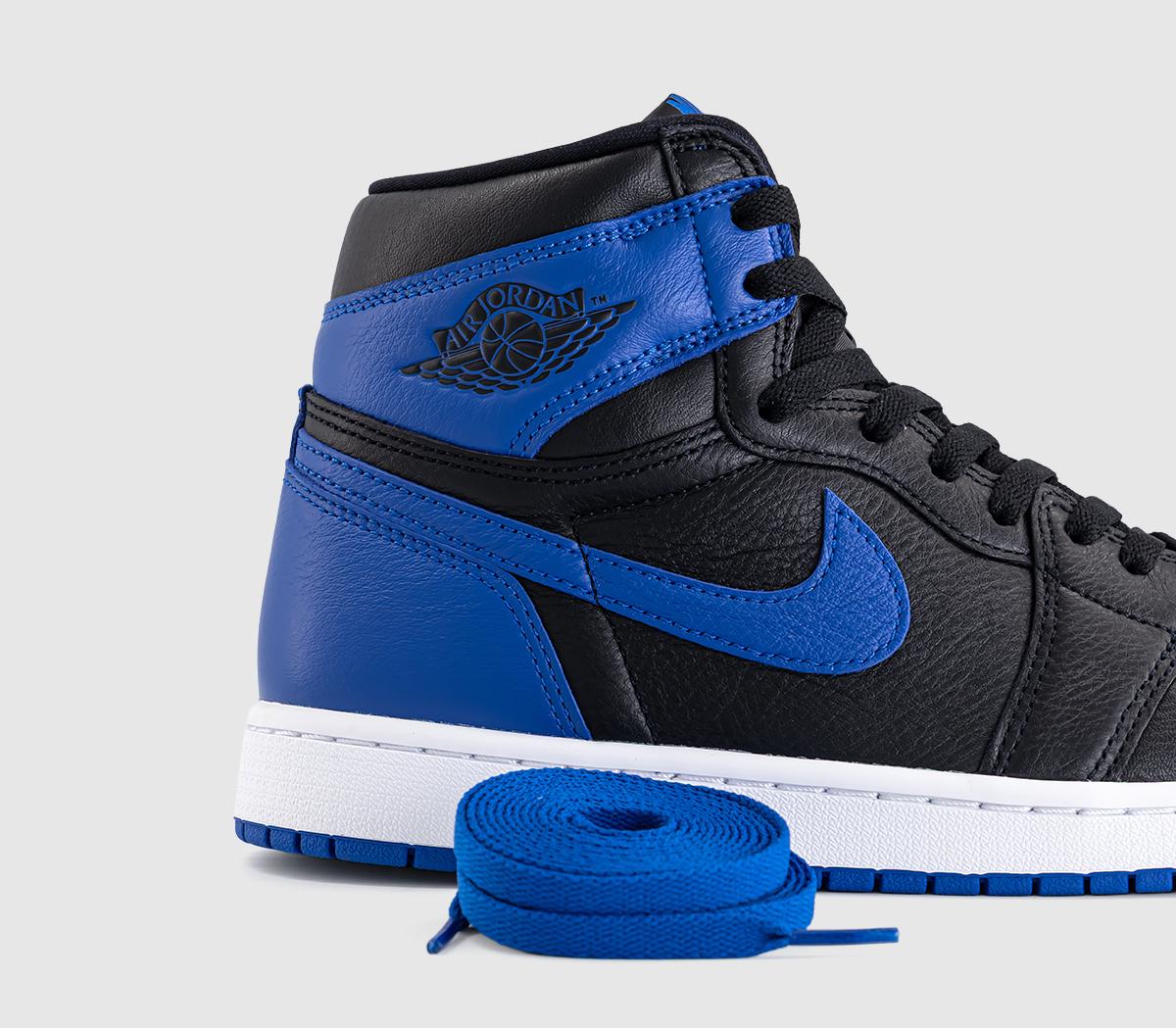JordanAir Jordan 1 High TrainersBlack Royal Blue