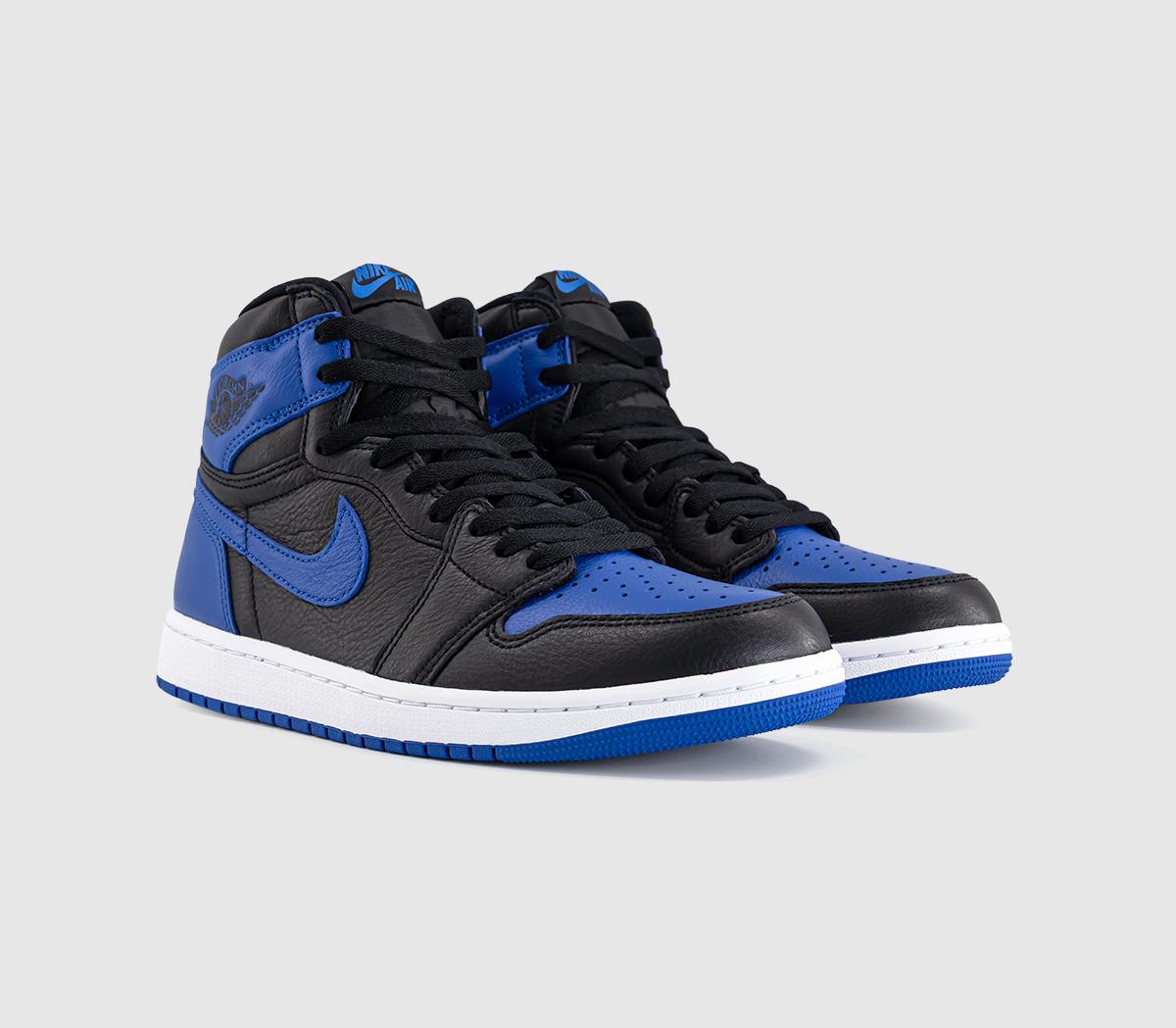 JordanAir Jordan 1 High TrainersBlack Royal Blue