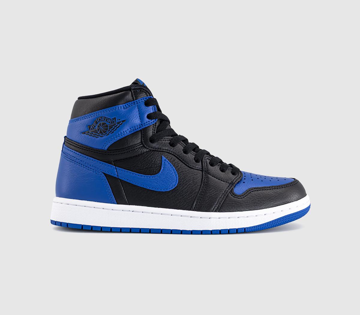 JordanAir Jordan 1 High TrainersBlack Royal Blue